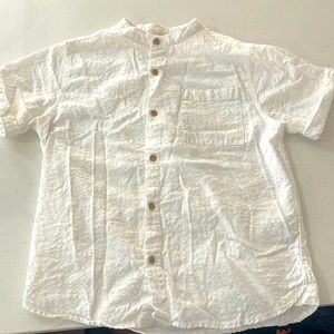 Zara white button white
